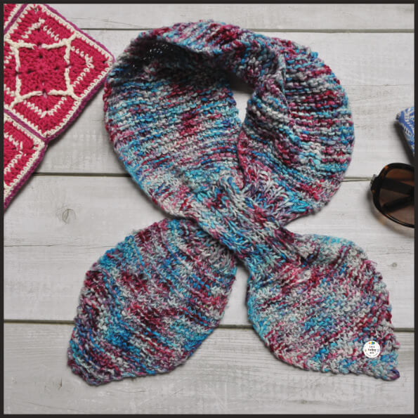 Women's Handknit Keyhole Scarf - This Knitting Bee